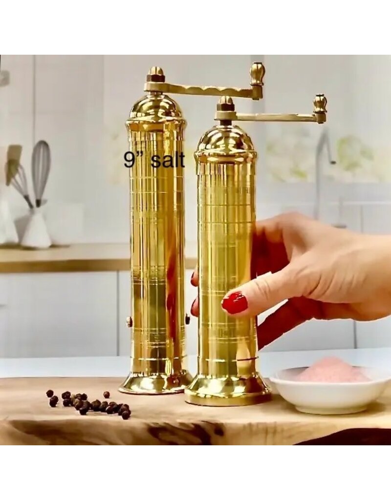Rune-Jakobsen Design 9" Salt Grinder 'Brass Mill'