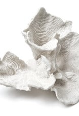 Flaire Large White Flower Coral 9"