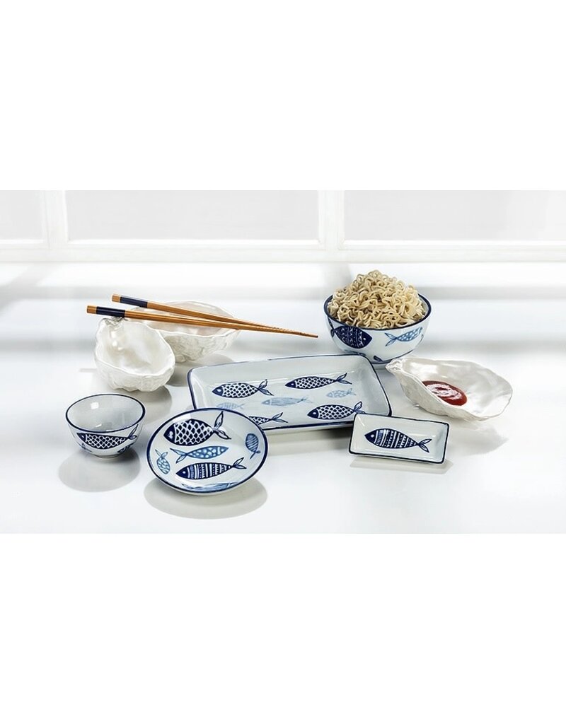 Flaire Multi Fish Sm Rect Sauce Dish 3.5"