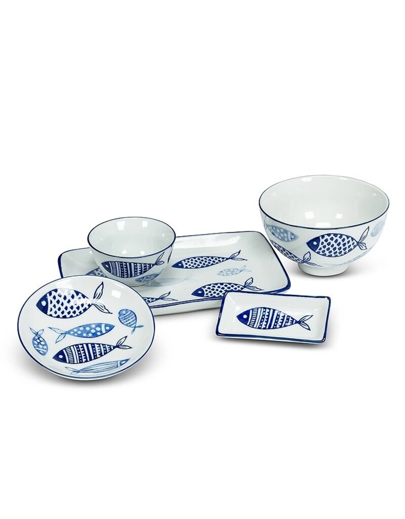 Flaire Multi Fish Sm Rect Sauce Dish 3.5"