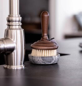 Flaire Grey Marble Soap & Brush Holder