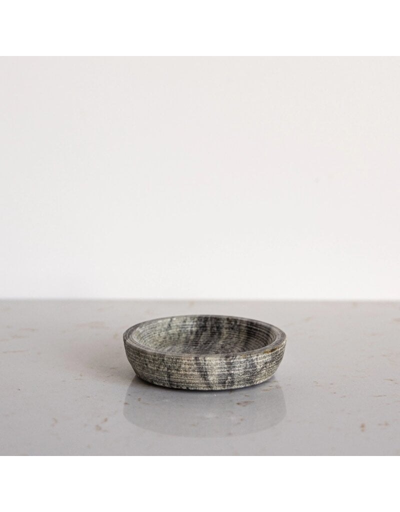 Flaire Grey Marble Soap & Brush Holder