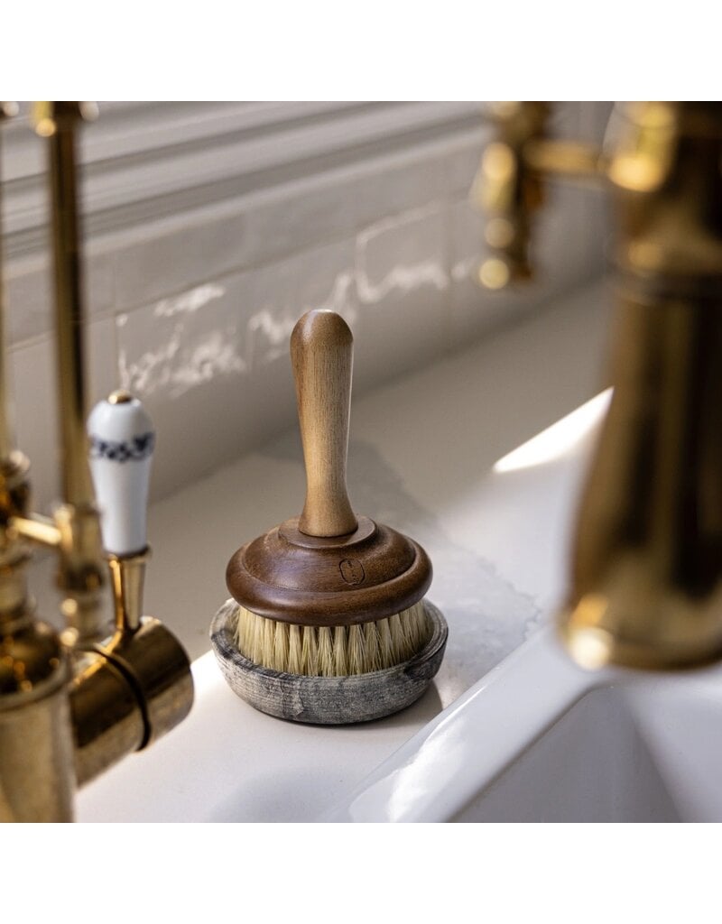 Flaire Grey Marble Soap & Brush Holder