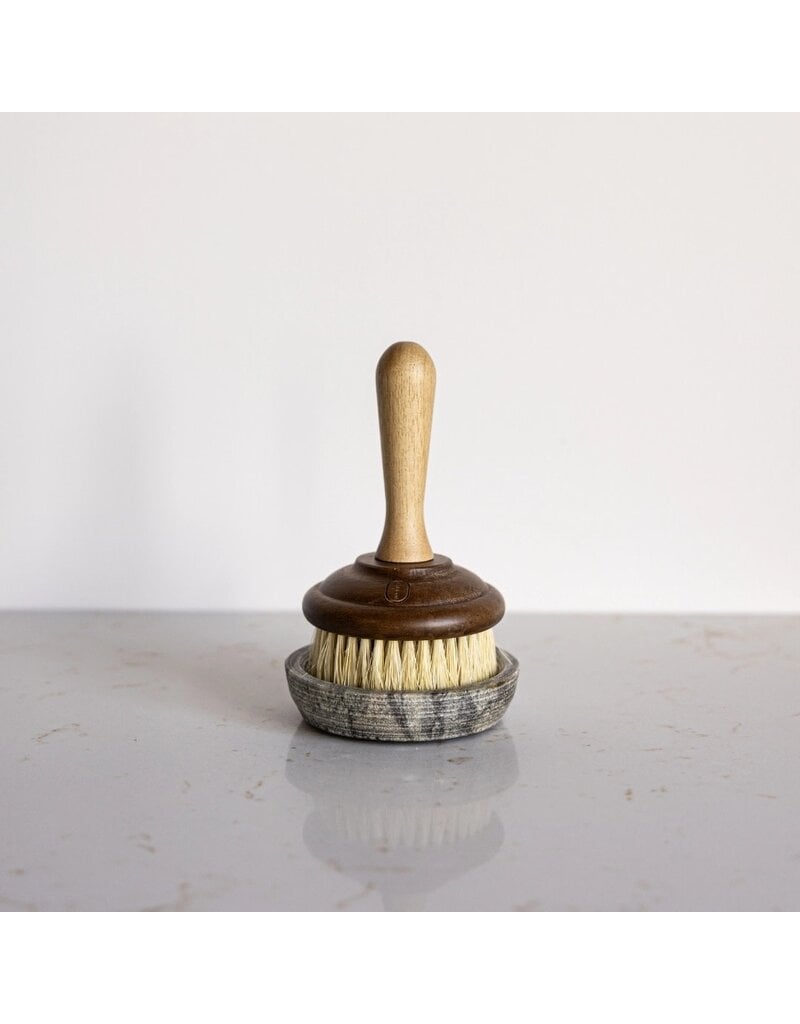 Flaire Grey Marble Soap & Brush Holder