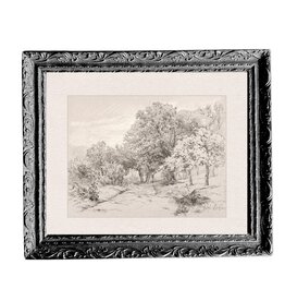 Flaire 5 X 7 Summer Field Sketch/French Black Frame