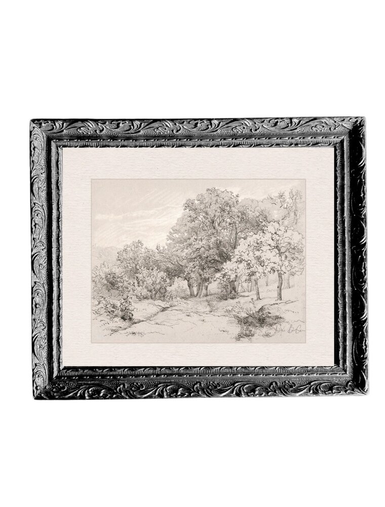 Flaire 5 X 7 Summer Field Sketch/French Black Frame