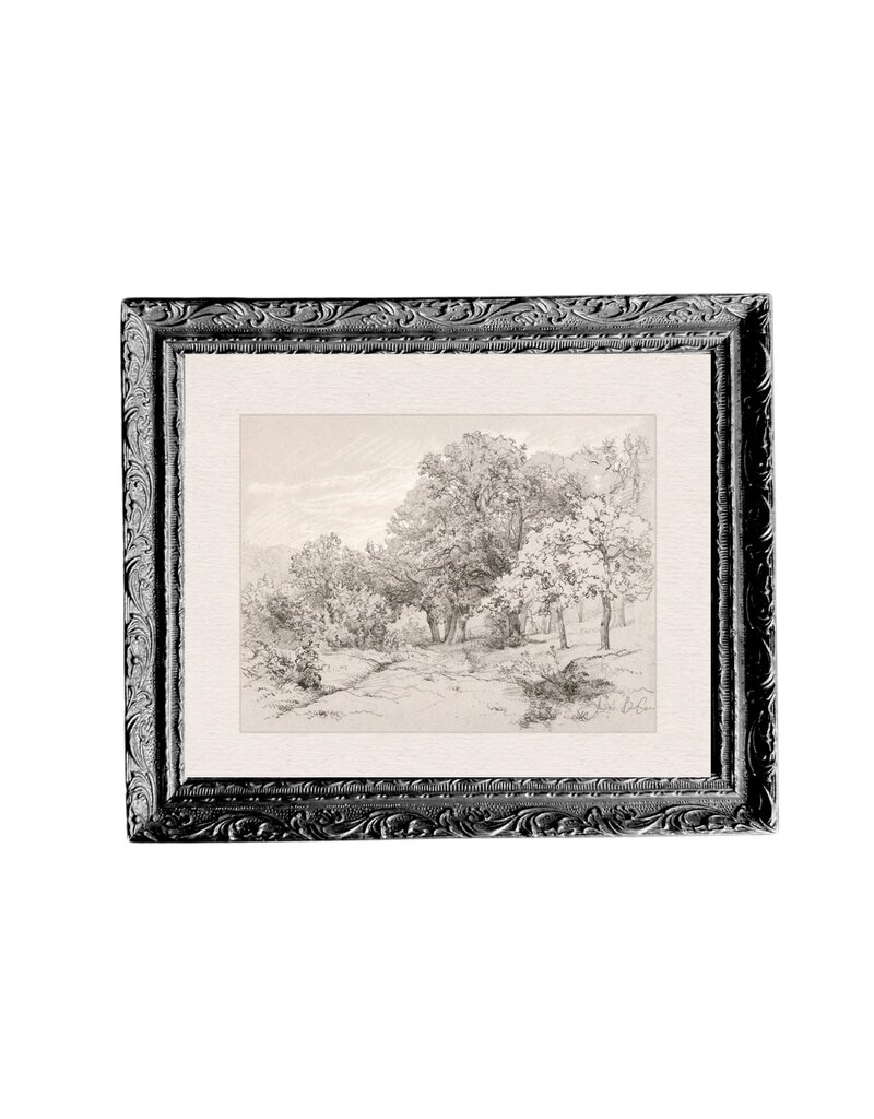 Flaire 5 X 7 Summer Field Sketch/French Black Frame