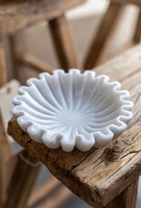 Flaire Marble Fluted Scalloped Bowls 12x12