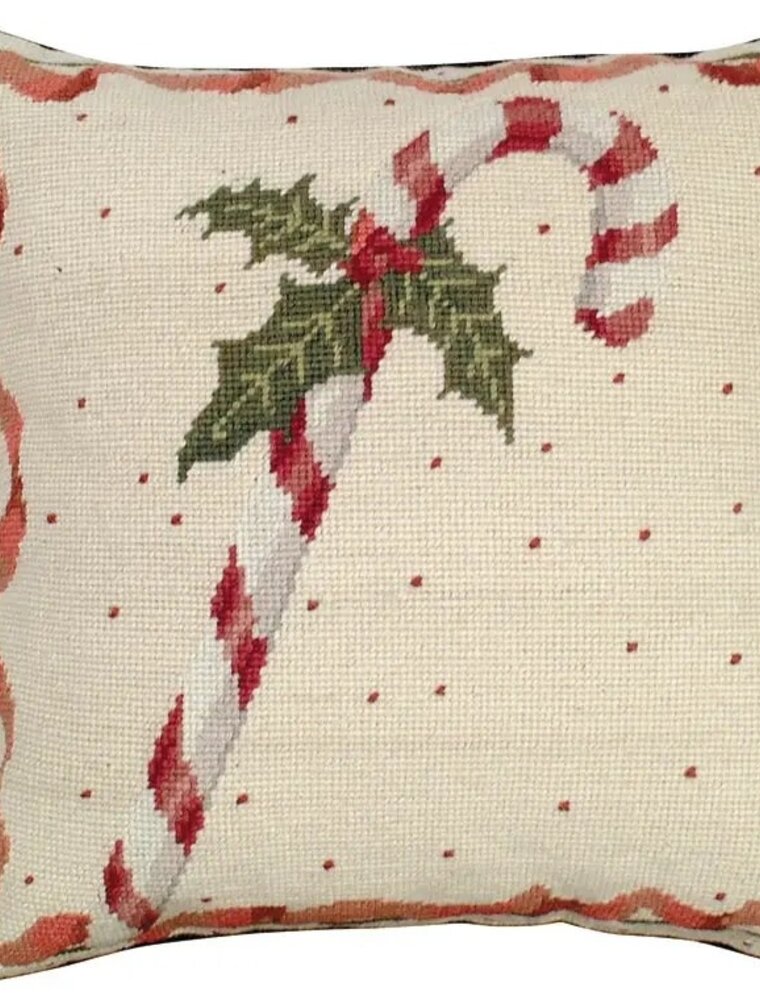 Flaire 16x16 Candy Cane Wool Pillow