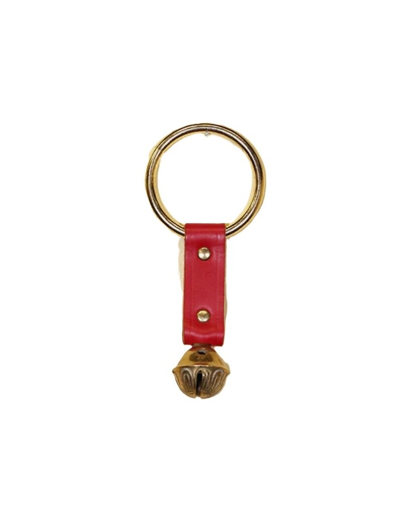 Belsnickel Bells USA Made Red Elf's Bell Solid Brass Lg. Ring