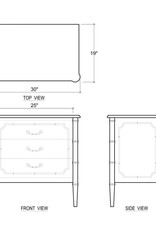 Bramble Chelsea 3 Drawer Bedside