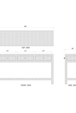 Bramble Kagu Console Table with Raffia