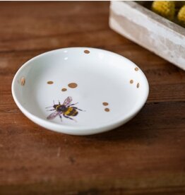 Honeybee Dot Dish 4"