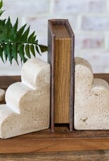 PD Home Bookends Scallop Edge Cement