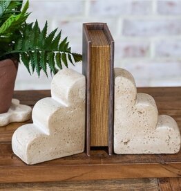 PD Home Bookends Scallop Edge Cement