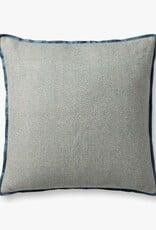 LOLOI 22" X 22" BLUE Herringbone - Jean Stoffer