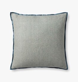 LOLOI 22" X 22" BLUE Herringbone - Jean Stoffer