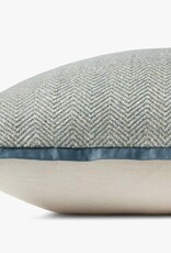 LOLOI 22" X 22" BLUE Herringbone - Jean Stoffer