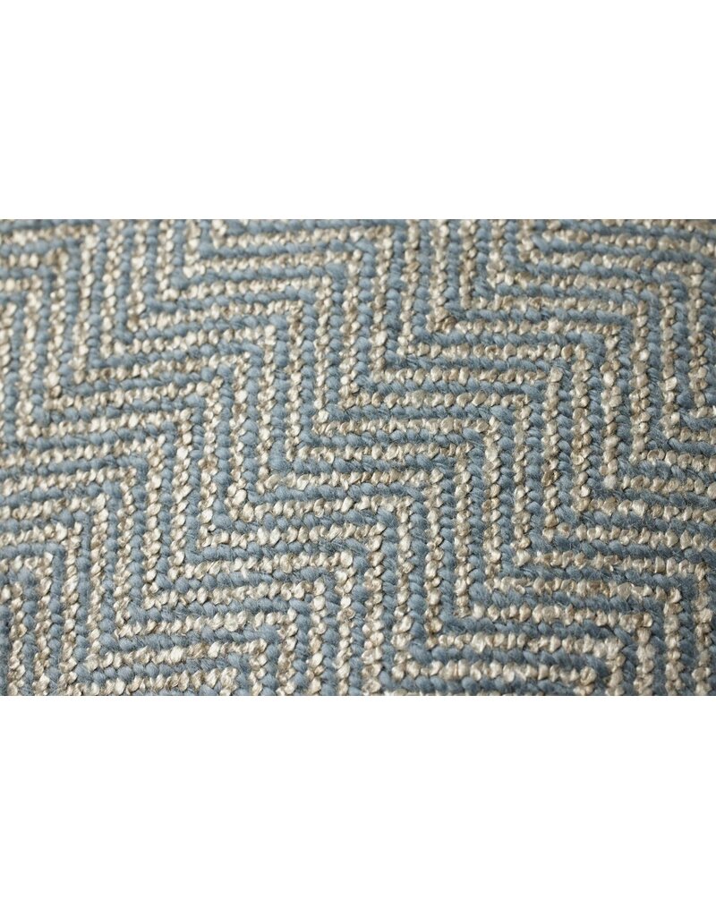 LOLOI 22" X 22" BLUE Herringbone - Jean Stoffer