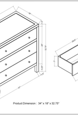 Paloma Paloma Raffia Wrapped Dresser