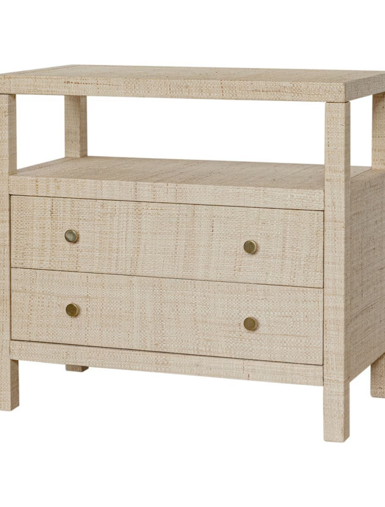 Paloma Paloma Raffia Wrapped Night Stand