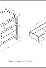 Paloma Paloma Raffia Wrapped Night Stand