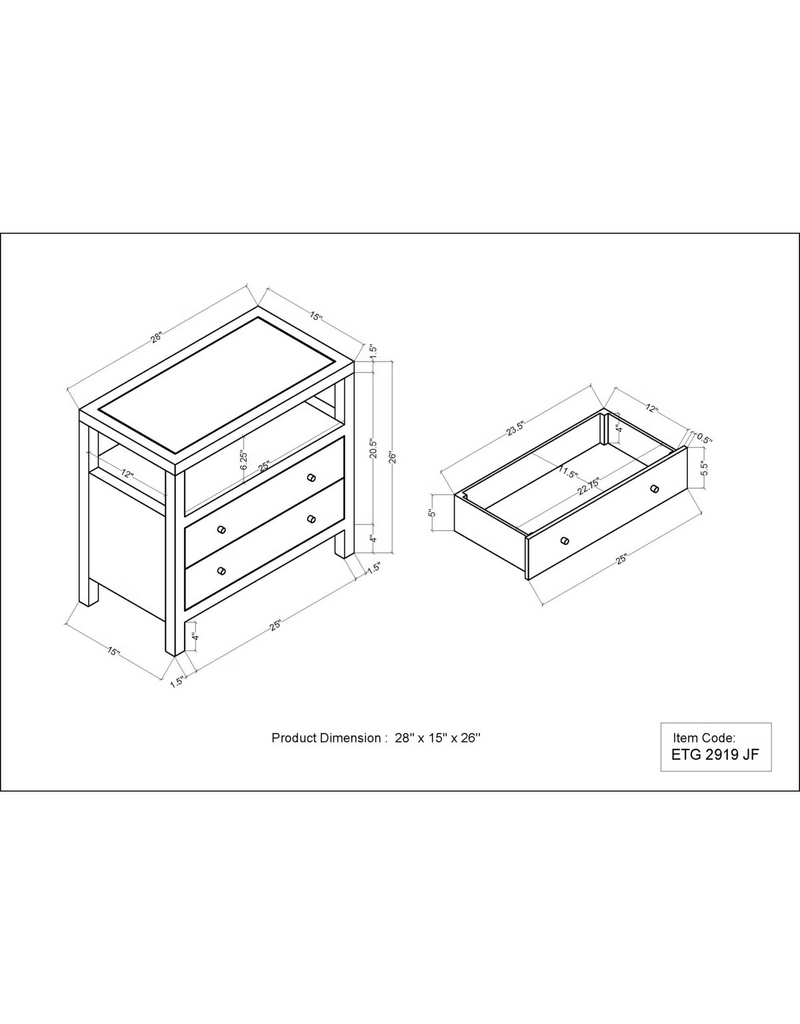 Paloma Paloma Raffia Wrapped Night Stand