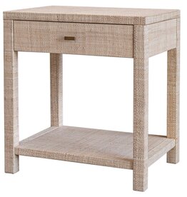 Indigo Road Gia Raffia Single Drawer Nightstand, Natural