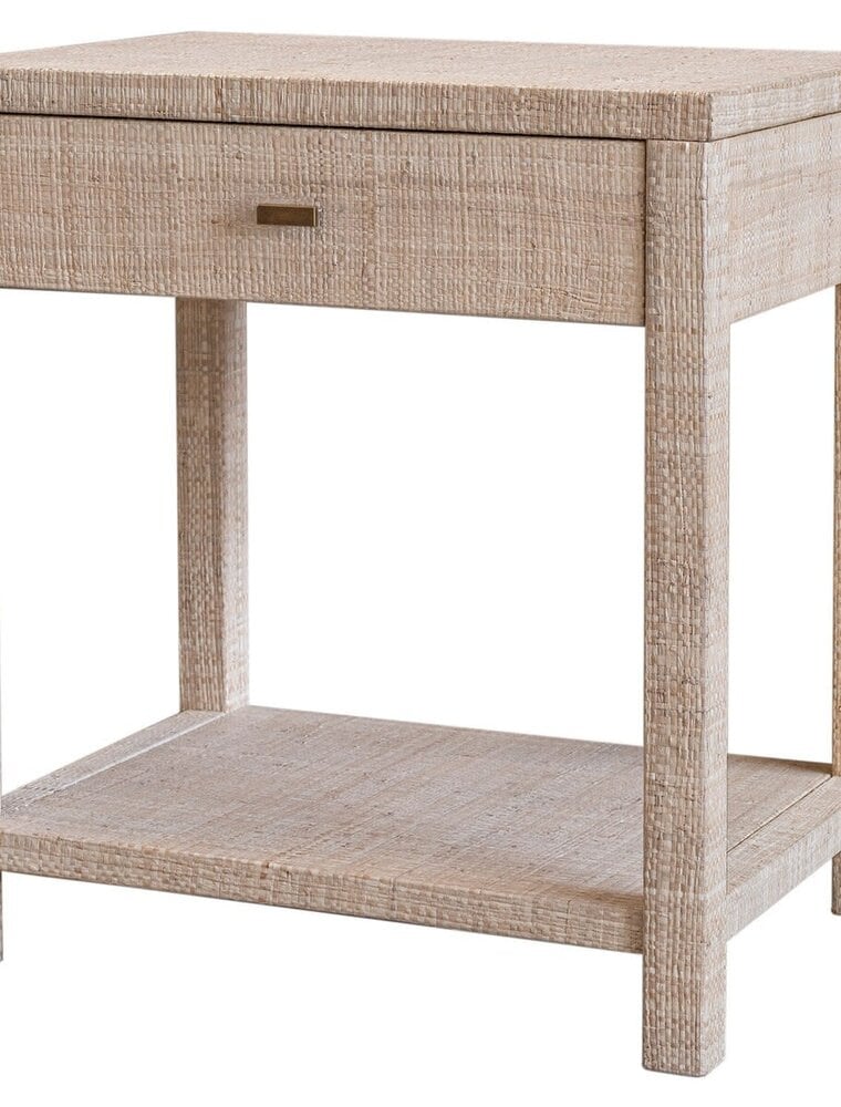 Indigo Road Gia Raffia Single Drawer Nightstand, Natural