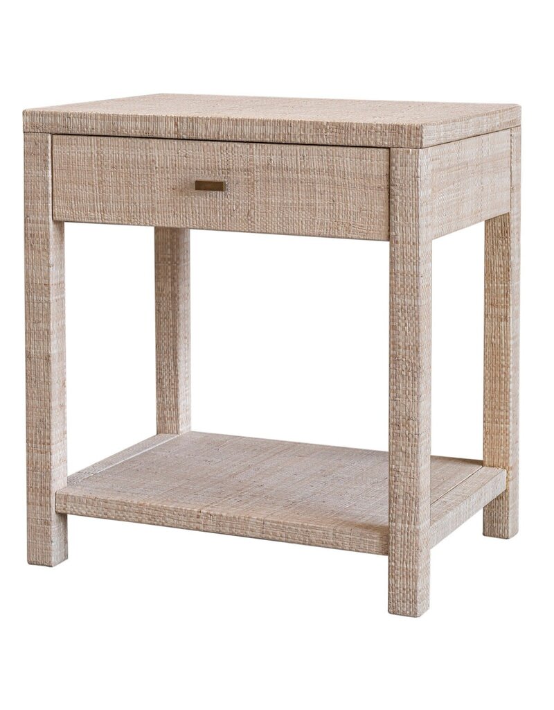Indigo Road Gia Raffia Single Drawer Nightstand, Natural