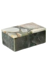 Agate Small Rectangular Agate Box, Green