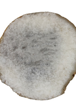 Agate Natural Stone Top Side Table, White/Gold