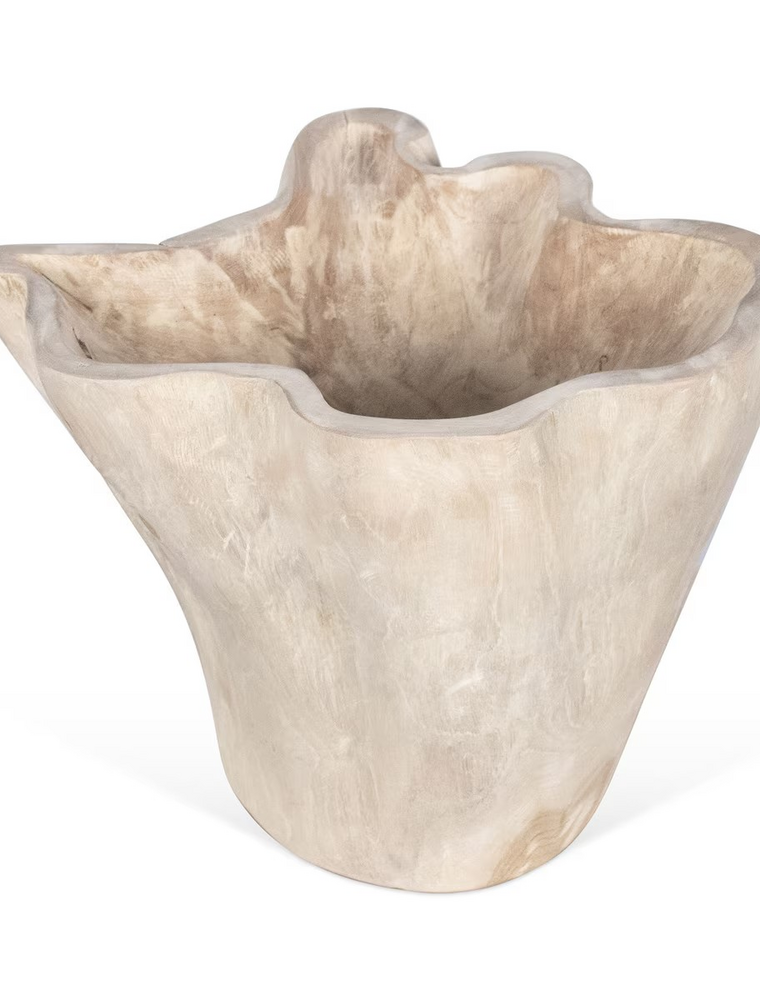 Teak Organic Teak Wood Carved Bowl