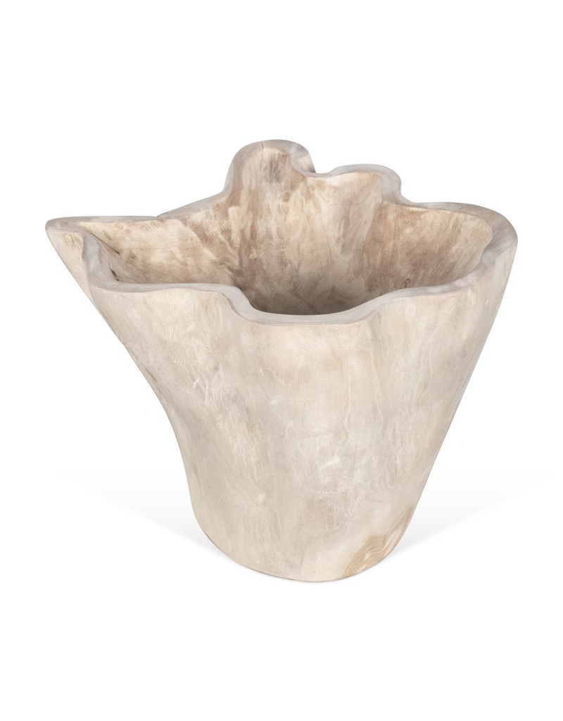 Teak Organic Teak Wood Carved Bowl