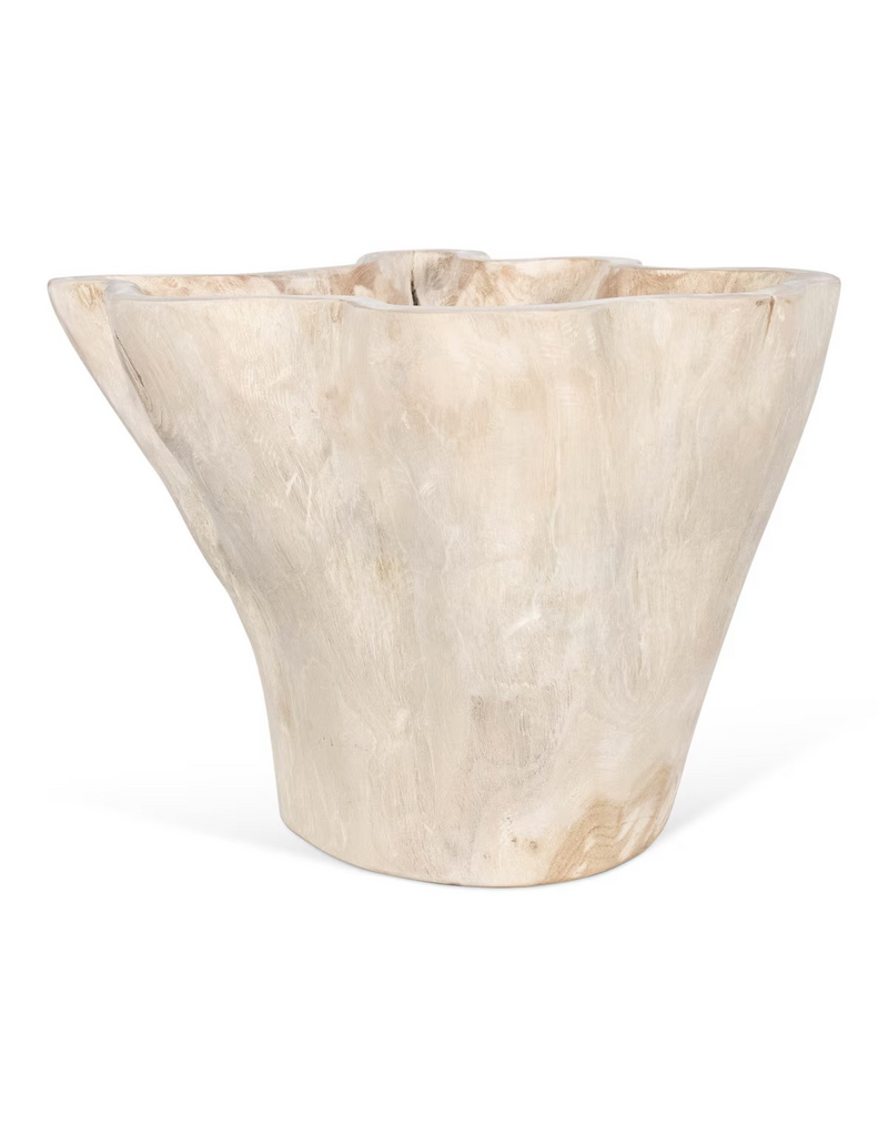 Teak Organic Teak Wood Carved Bowl