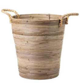 Kubu Large Kubu & Jute Round Basket, EACH