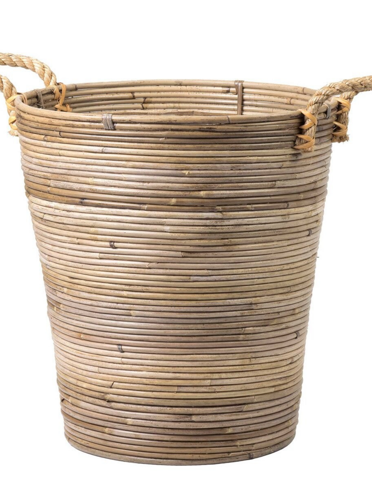 Kubu Large Kubu & Jute Round Basket, EACH