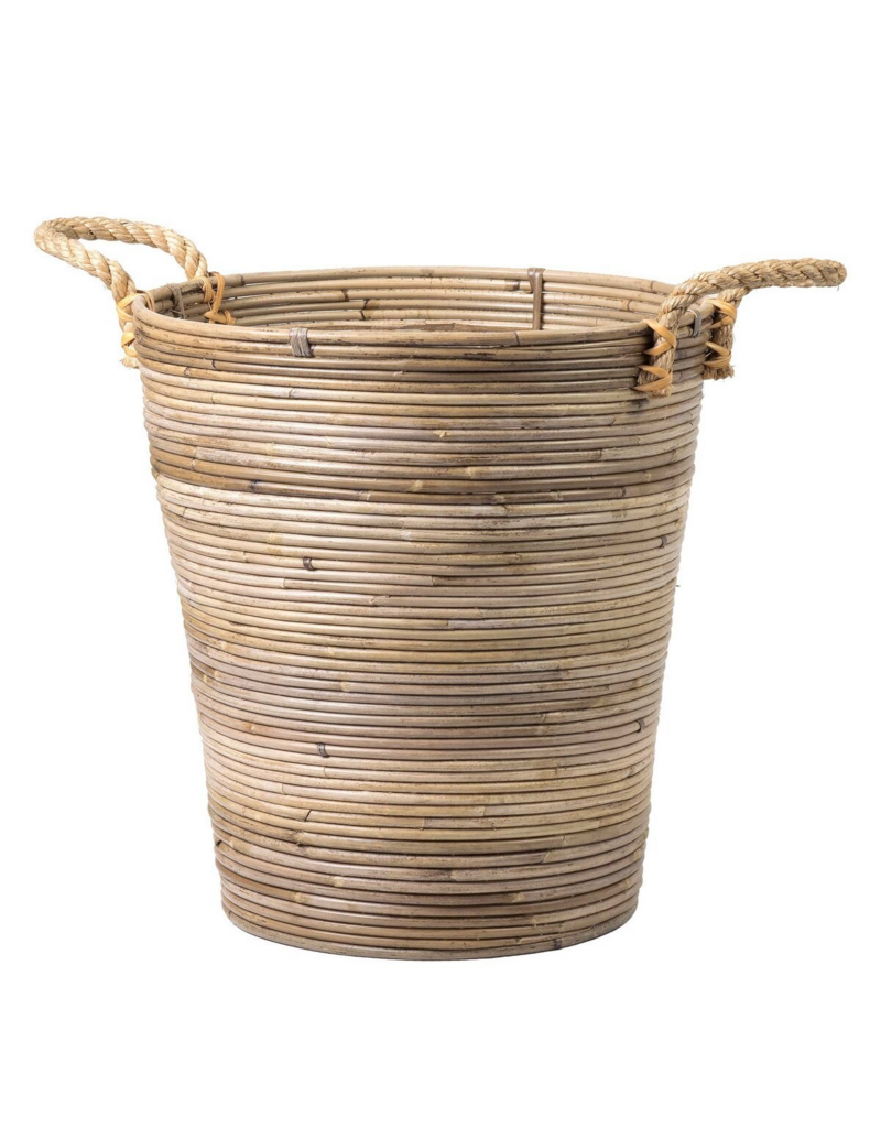 Kubu Large Kubu & Jute Round Basket, EACH