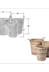 Kubu Large Kubu & Jute Round Basket, EACH