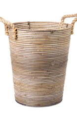 Kubu Med Kubu & Jute Round Basket, EACH