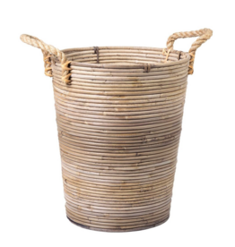 Kubu Med Kubu & Jute Round Basket, EACH