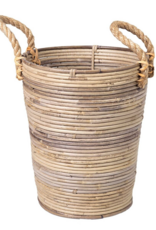 Kubu Small Kubu & Jute Round Basket, EACH