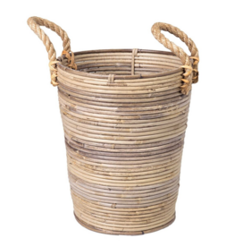 Kubu Small Kubu & Jute Round Basket, EACH