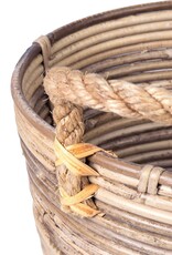 Kubu Small Kubu & Jute Round Basket, EACH