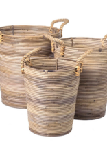 Kubu Small Kubu & Jute Round Basket, EACH