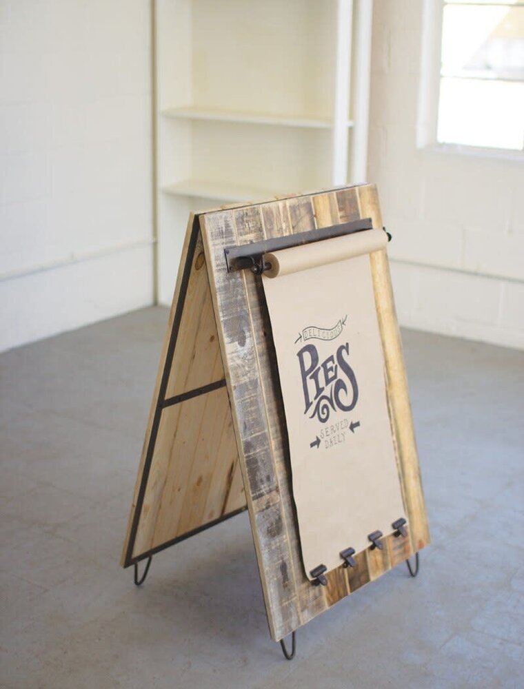 Sandwich Board Recycled Wood