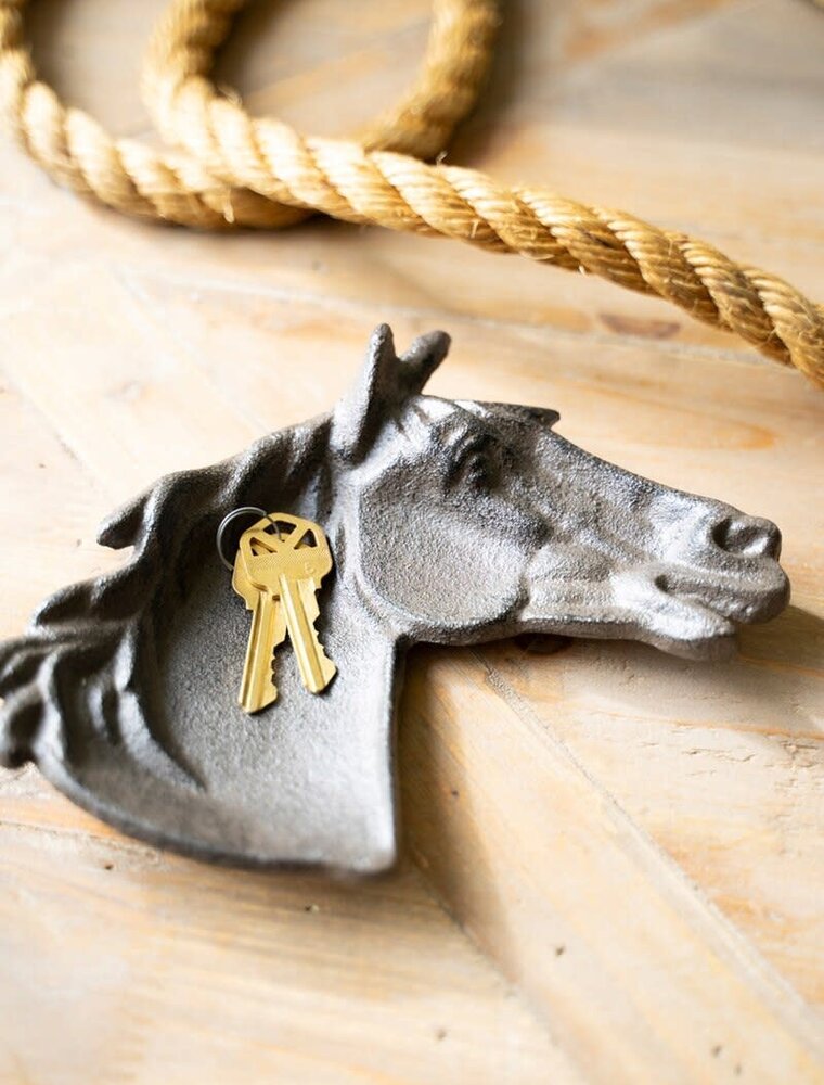 Cast Iron Horse Trinket Dish