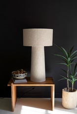 Boucle Fabric Table Lamp w/Shade