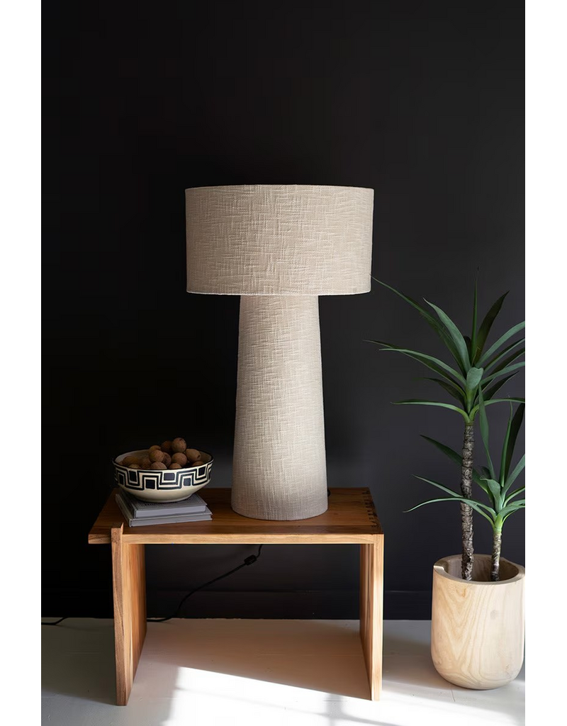 Boucle Fabric Table Lamp w/Shade