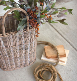 Large Tall Oval Wicker Basket, EACH